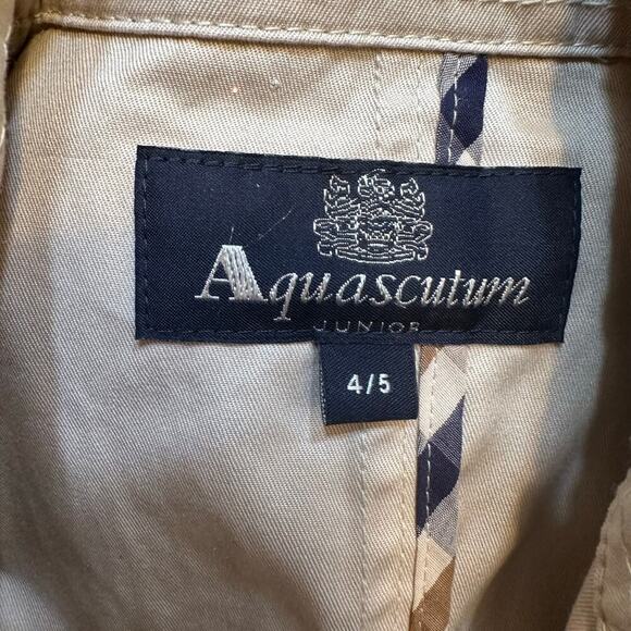 Aquascutum Junior Trench Coat sz 4/5 - Picture 3 of 13